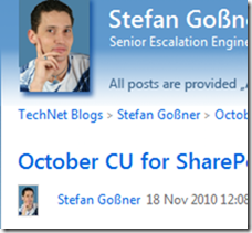 October CU for SharePoint 2010 has been rereleased - Stefan Goßner - Site Home -_2010-11-19_10-06-23