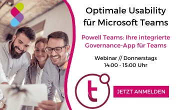 WEBINAR-Einladung: "Powell Teams: Einfachere Verwaltung von Microsoft Teams" am 30.4.
