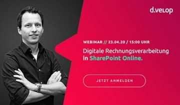 WEBINAR-Einladung: 'Digitale Eingangsrechnungsverarbeitung mit SharePoint Online' am 14.5.