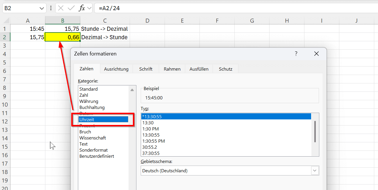 Excel Stunden Minuten Sekunden In Dezimal Umrechnen sharepoint360.de