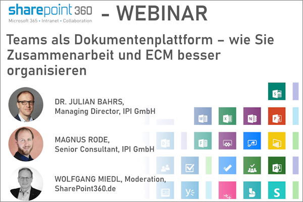 Webinar-Download: 'Teams als Dokumentenplattform – wie Sie Zusammenarbeit und ECM besser organisieren'