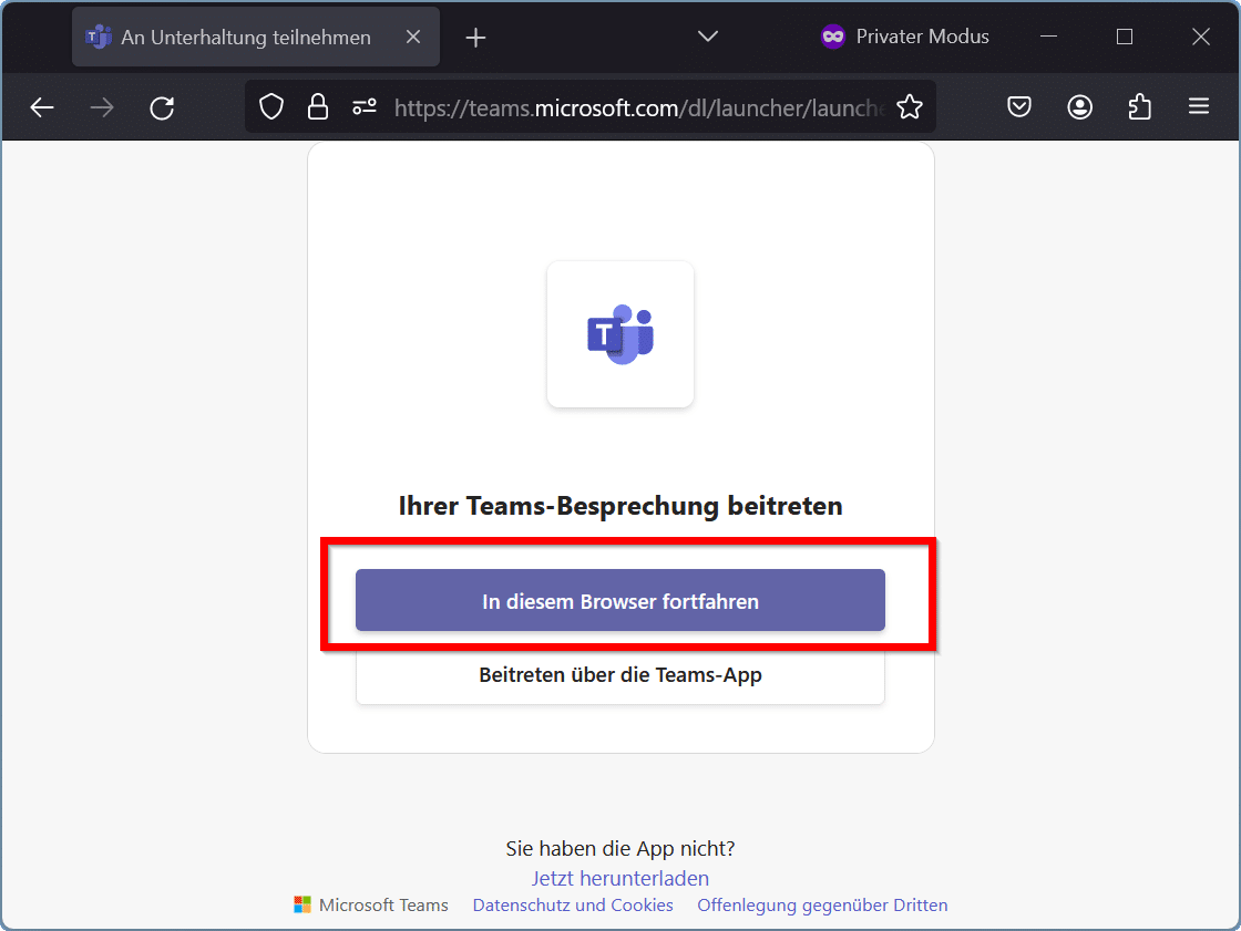 Teams im Browser nutzen was ohne App geht und was nicht