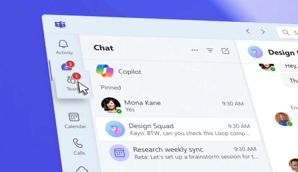 Microsoft modernisiert Teams-Client: Chat, Teams und Kanäle wandern in gemeinsamen Arbeitsbereich