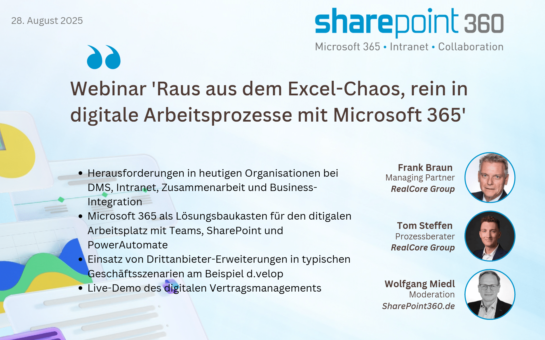 Webinar-Download: 'Raus aus dem Excel-Chaos, rein in digitale Arbeitsprozesse mit Microsoft 365'