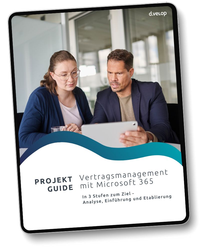 Projektguide Vertragsmanagement: In 5 Schritten zu mehr Effizienz mit Microsoft 365 Mock Up Sharepoint360 Vertragsmanagement Projektguide