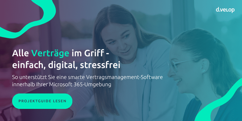 Projektguide Vertragsmanagement: In 5 Schritten zu mehr Effizienz mit Microsoft 365 Sharepoint360 Vertragsmanagement Projektguide 800x400 1