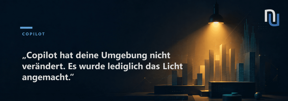 Webinar: 'Microsoft 365-Wildwuchs eindämmen und Copilot-Risiken kontrollieren' am 18.8. copliot licht an banner