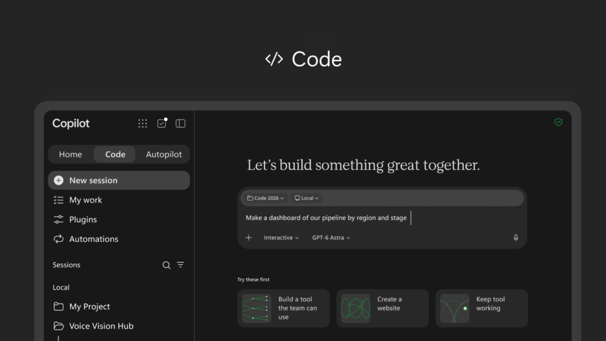 Copilot wird zum Betriebssystem für die Arbeit: Viele neue Funktionen mit Home, Code und Autopilot copilot news3