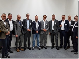 Christoph Witte (IT-meets-Press), Ralf Klemke (PlusServer), Patrick Quellmalz (VOICE-CIO Service GmbH), Erich Vogel (Computacenter AG), Andreas Zipser (Sage), Heiko Henkes (ISG), Dr. Martin Wunderli (Trivadis), Eckhard Schwarzer (DATEV eG), Wolfgang Miedl (IT-meets-Press), Silvio Kleesattel (Beck et al. Services).
