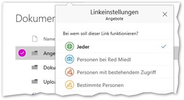 Microsoft vereinfacht das Freigeben in OneDrive und SharePoint Online