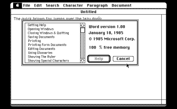Word 1.0 für Mac